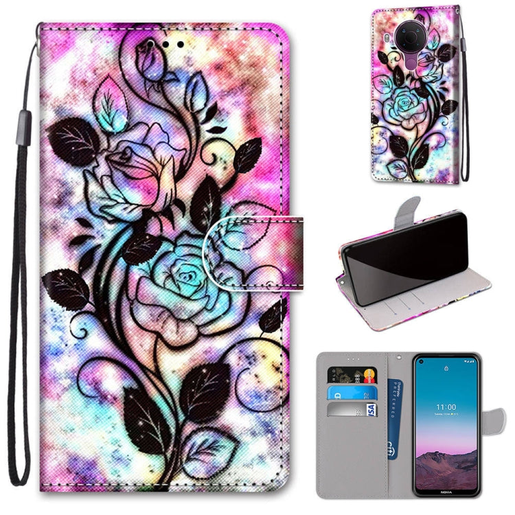 Coloured Drawing Cross Texture Horizontal Flip PU Leather Case with Holder & Card Slots & Wallet & Lanyard, For OPPO Realme C15 / C12 / C25 / 7i (Global) / Narzo 20 / 30A, For Nokia 5.4, For Nokia 1.4����������������������������������������������������...