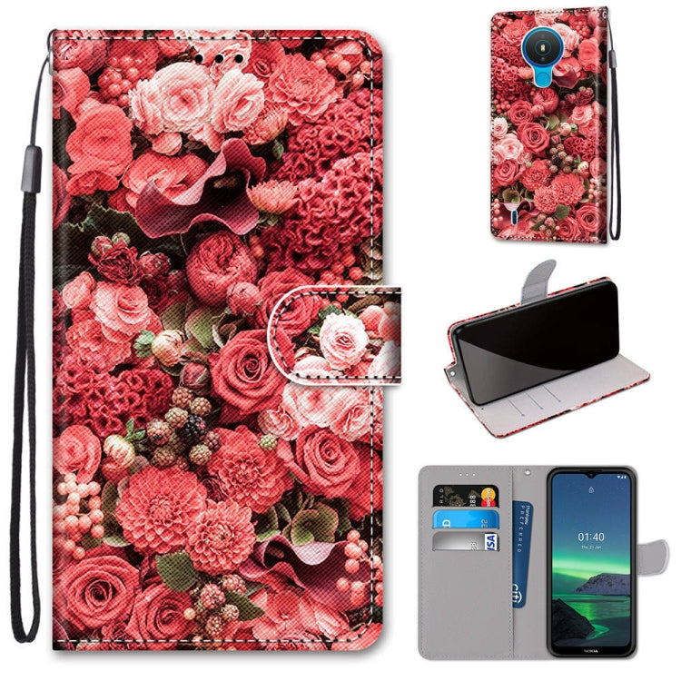 Coloured Drawing Cross Texture Horizontal Flip PU Leather Case with Holder & Card Slots & Wallet & Lanyard, For OPPO Realme C15 / C12 / C25 / 7i (Global) / Narzo 20 / 30A, For Nokia 5.4, For Nokia 1.4����������������������������������������������������...