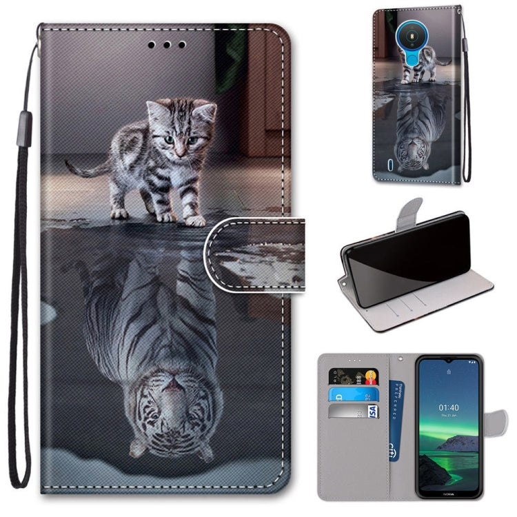 Coloured Drawing Cross Texture Horizontal Flip PU Leather Case with Holder & Card Slots & Wallet & Lanyard, For OPPO Realme C15 / C12 / C25 / 7i (Global) / Narzo 20 / 30A, For Nokia 5.4, For Nokia 1.4����������������������������������������������������...