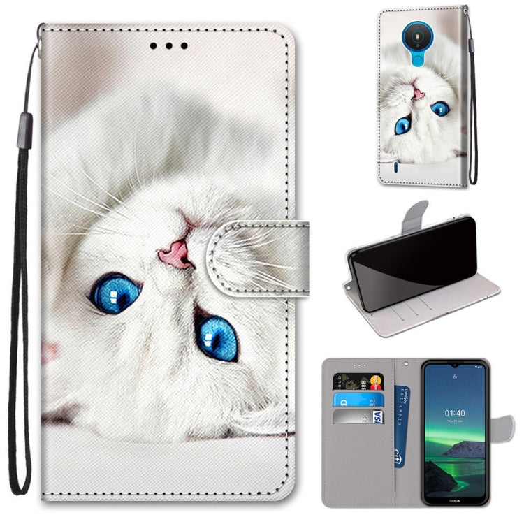 Coloured Drawing Cross Texture Horizontal Flip PU Leather Case with Holder & Card Slots & Wallet & Lanyard, For OPPO Realme C15 / C12 / C25 / 7i (Global) / Narzo 20 / 30A, For Nokia 5.4, For Nokia 1.4����������������������������������������������������...