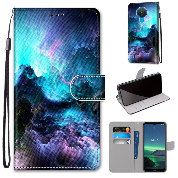 Coloured Drawing Cross Texture Horizontal Flip PU Leather Case with Holder & Card Slots & Wallet & Lanyard, For OPPO Realme C15 / C12 / C25 / 7i (Global) / Narzo 20 / 30A, For Nokia 5.4, For Nokia 1.4����������������������������������������������������...