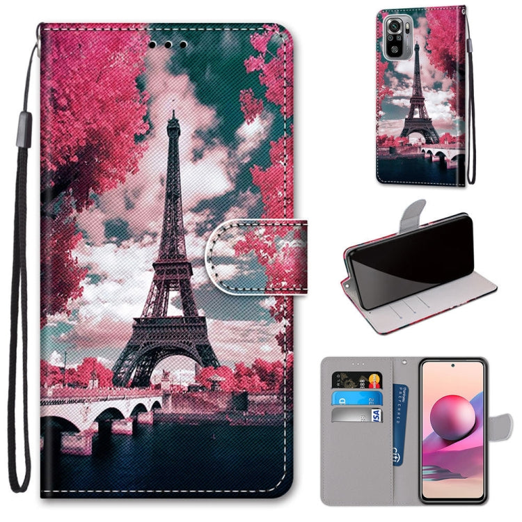 Coloured Drawing Cross Texture Horizontal Flip PU Leather Case with Holder & Card Slots & Wallet & Lanyard, For Xiaomi Redmi Note 10 4G / Note 10s, For Xiaomi Redmi Note 10 5G, For Xiaomi Redmi Note 10 Pro Max / Note 10 Pro�����������������������������...