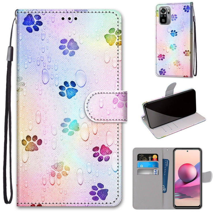 Coloured Drawing Cross Texture Horizontal Flip PU Leather Case with Holder & Card Slots & Wallet & Lanyard, For Xiaomi Redmi Note 10 4G / Note 10s, For Xiaomi Redmi Note 10 5G, For Xiaomi Redmi Note 10 Pro Max / Note 10 Pro�����������������������������...