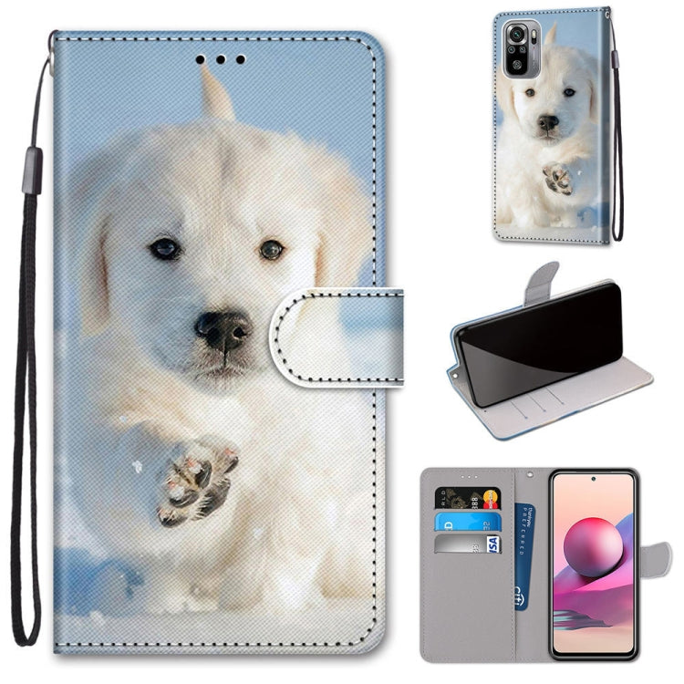 Coloured Drawing Cross Texture Horizontal Flip PU Leather Case with Holder & Card Slots & Wallet & Lanyard, For Xiaomi Redmi Note 10 4G / Note 10s, For Xiaomi Redmi Note 10 5G, For Xiaomi Redmi Note 10 Pro Max / Note 10 Pro�����������������������������...