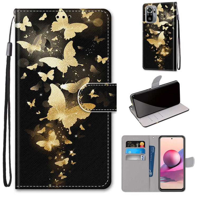 Coloured Drawing Cross Texture Horizontal Flip PU Leather Case with Holder & Card Slots & Wallet & Lanyard, For Xiaomi Redmi Note 10 4G / Note 10s, For Xiaomi Redmi Note 10 5G, For Xiaomi Redmi Note 10 Pro Max / Note 10 Pro�����������������������������...