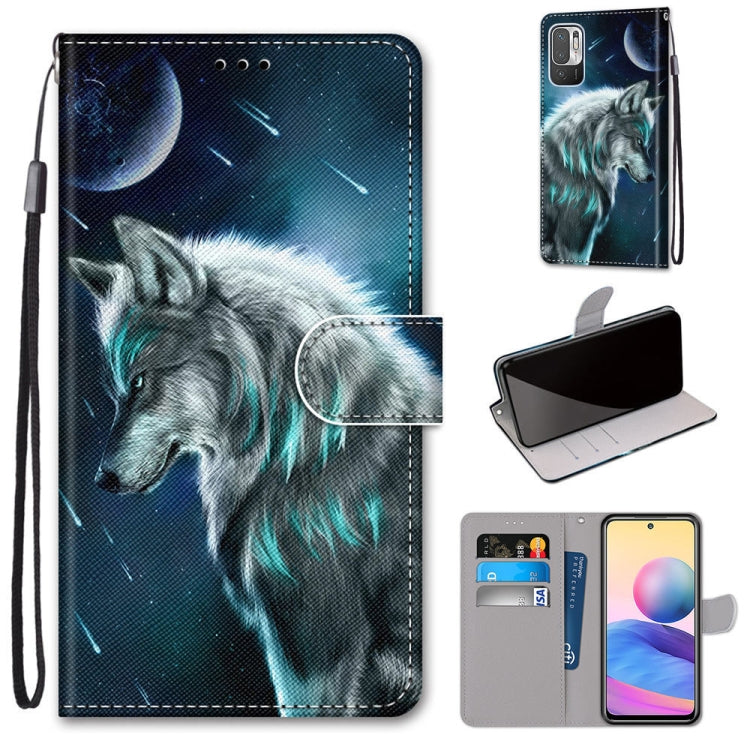 Coloured Drawing Cross Texture Horizontal Flip PU Leather Case with Holder & Card Slots & Wallet & Lanyard, For Xiaomi Redmi Note 10 4G / Note 10s, For Xiaomi Redmi Note 10 5G, For Xiaomi Redmi Note 10 Pro Max / Note 10 Pro�����������������������������...