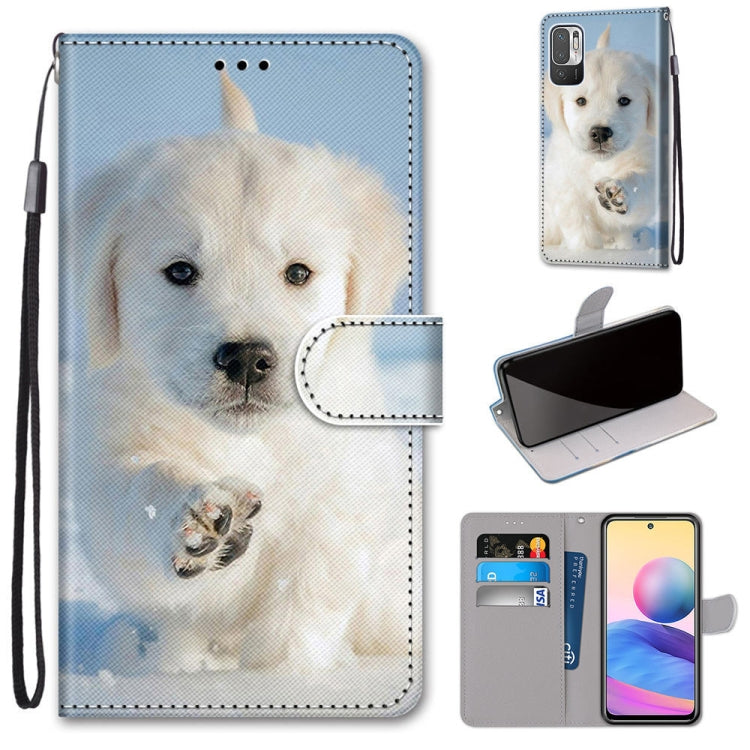 Coloured Drawing Cross Texture Horizontal Flip PU Leather Case with Holder & Card Slots & Wallet & Lanyard, For Xiaomi Redmi Note 10 4G / Note 10s, For Xiaomi Redmi Note 10 5G, For Xiaomi Redmi Note 10 Pro Max / Note 10 Pro�����������������������������...