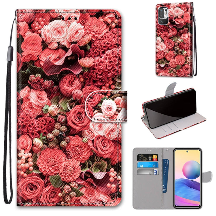 Coloured Drawing Cross Texture Horizontal Flip PU Leather Case with Holder & Card Slots & Wallet & Lanyard, For Xiaomi Redmi Note 10 4G / Note 10s, For Xiaomi Redmi Note 10 5G, For Xiaomi Redmi Note 10 Pro Max / Note 10 Pro�����������������������������...