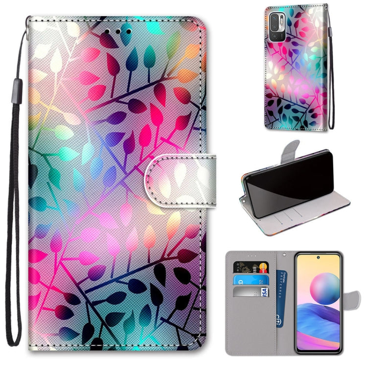 Coloured Drawing Cross Texture Horizontal Flip PU Leather Case with Holder & Card Slots & Wallet & Lanyard, For Xiaomi Redmi Note 10 4G / Note 10s, For Xiaomi Redmi Note 10 5G, For Xiaomi Redmi Note 10 Pro Max / Note 10 Pro�����������������������������...