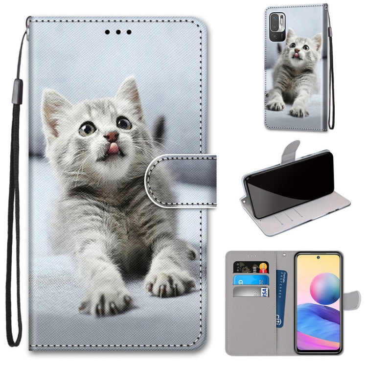 Coloured Drawing Cross Texture Horizontal Flip PU Leather Case with Holder & Card Slots & Wallet & Lanyard, For Xiaomi Redmi Note 10 4G / Note 10s, For Xiaomi Redmi Note 10 5G, For Xiaomi Redmi Note 10 Pro Max / Note 10 Pro�����������������������������...