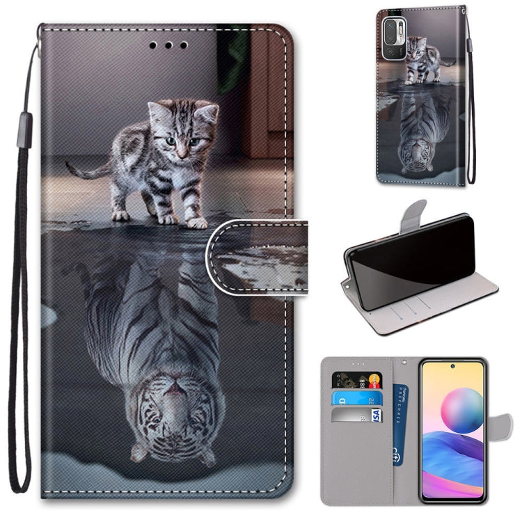 Coloured Drawing Cross Texture Horizontal Flip PU Leather Case with Holder & Card Slots & Wallet & Lanyard, For Xiaomi Redmi Note 10 4G / Note 10s, For Xiaomi Redmi Note 10 5G, For Xiaomi Redmi Note 10 Pro Max / Note 10 Pro�����������������������������...