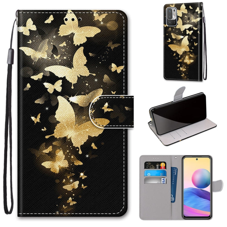 Coloured Drawing Cross Texture Horizontal Flip PU Leather Case with Holder & Card Slots & Wallet & Lanyard, For Xiaomi Redmi Note 10 4G / Note 10s, For Xiaomi Redmi Note 10 5G, For Xiaomi Redmi Note 10 Pro Max / Note 10 Pro�����������������������������...