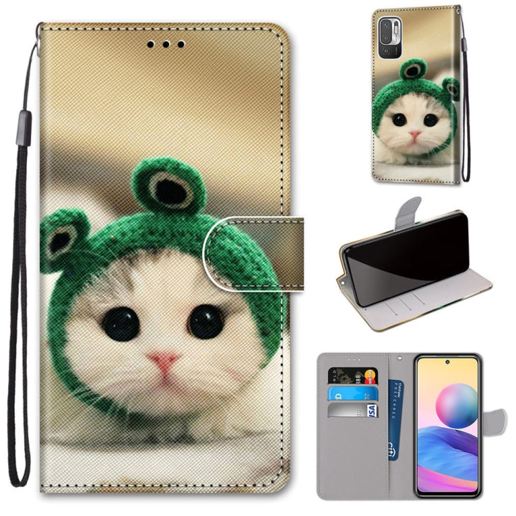 Coloured Drawing Cross Texture Horizontal Flip PU Leather Case with Holder & Card Slots & Wallet & Lanyard, For Xiaomi Redmi Note 10 4G / Note 10s, For Xiaomi Redmi Note 10 5G, For Xiaomi Redmi Note 10 Pro Max / Note 10 Pro�����������������������������...