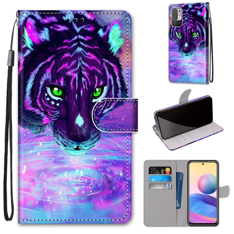 Coloured Drawing Cross Texture Horizontal Flip PU Leather Case with Holder & Card Slots & Wallet & Lanyard, For Xiaomi Redmi Note 10 4G / Note 10s, For Xiaomi Redmi Note 10 5G, For Xiaomi Redmi Note 10 Pro Max / Note 10 Pro�����������������������������...
