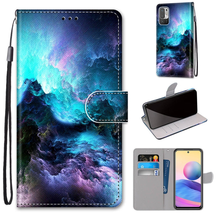 Coloured Drawing Cross Texture Horizontal Flip PU Leather Case with Holder & Card Slots & Wallet & Lanyard, For Xiaomi Redmi Note 10 4G / Note 10s, For Xiaomi Redmi Note 10 5G, For Xiaomi Redmi Note 10 Pro Max / Note 10 Pro�����������������������������...