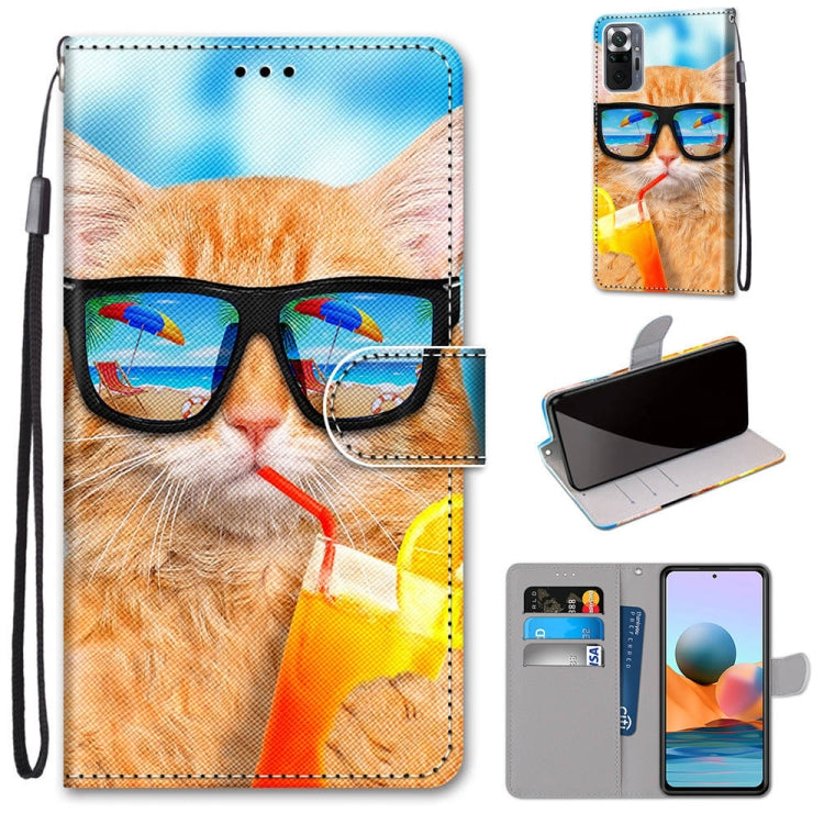 Coloured Drawing Cross Texture Horizontal Flip PU Leather Case with Holder & Card Slots & Wallet & Lanyard, For Xiaomi Redmi Note 10 4G / Note 10s, For Xiaomi Redmi Note 10 5G, For Xiaomi Redmi Note 10 Pro Max / Note 10 Pro�����������������������������...