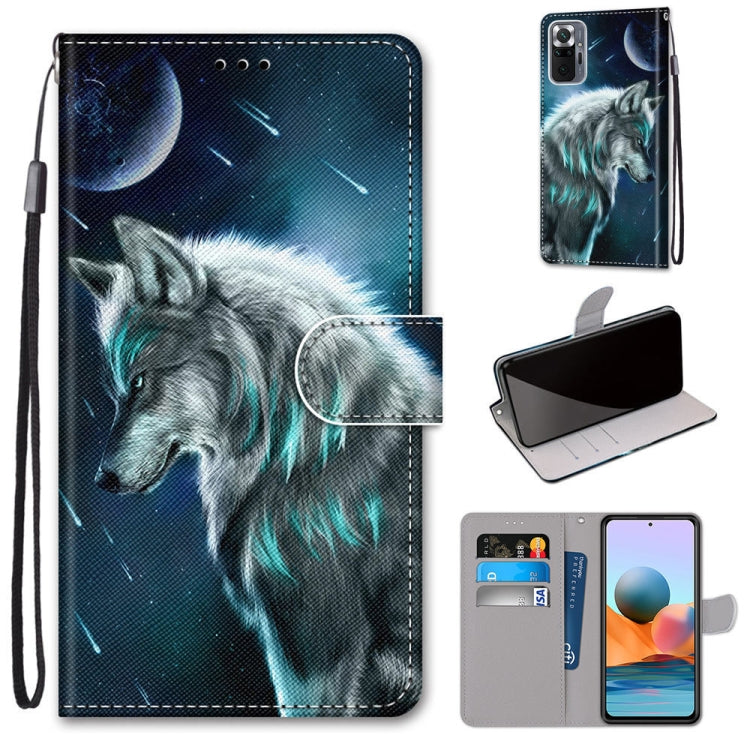 Coloured Drawing Cross Texture Horizontal Flip PU Leather Case with Holder & Card Slots & Wallet & Lanyard, For Xiaomi Redmi Note 10 4G / Note 10s, For Xiaomi Redmi Note 10 5G, For Xiaomi Redmi Note 10 Pro Max / Note 10 Pro�����������������������������...