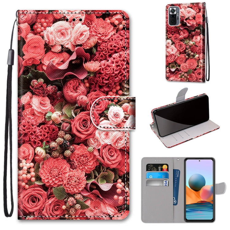 Coloured Drawing Cross Texture Horizontal Flip PU Leather Case with Holder & Card Slots & Wallet & Lanyard, For Xiaomi Redmi Note 10 4G / Note 10s, For Xiaomi Redmi Note 10 5G, For Xiaomi Redmi Note 10 Pro Max / Note 10 Pro�����������������������������...