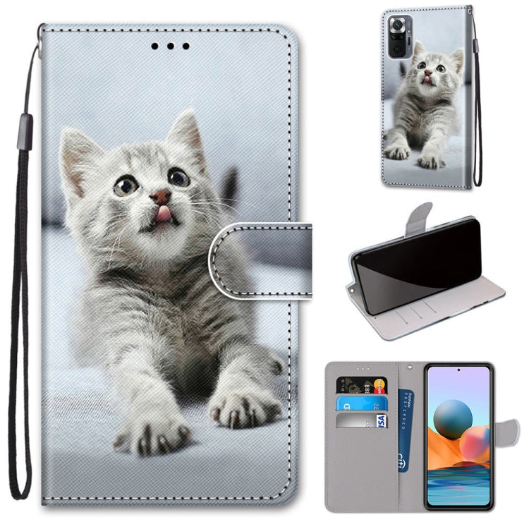 Coloured Drawing Cross Texture Horizontal Flip PU Leather Case with Holder & Card Slots & Wallet & Lanyard, For Xiaomi Redmi Note 10 4G / Note 10s, For Xiaomi Redmi Note 10 5G, For Xiaomi Redmi Note 10 Pro Max / Note 10 Pro�����������������������������...