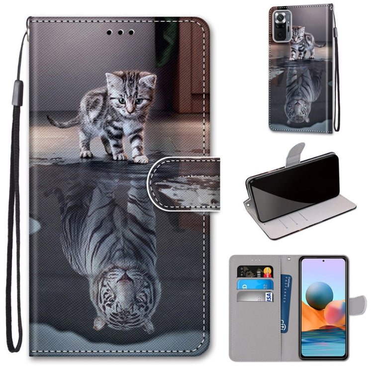 Coloured Drawing Cross Texture Horizontal Flip PU Leather Case with Holder & Card Slots & Wallet & Lanyard, For Xiaomi Redmi Note 10 4G / Note 10s, For Xiaomi Redmi Note 10 5G, For Xiaomi Redmi Note 10 Pro Max / Note 10 Pro�����������������������������...