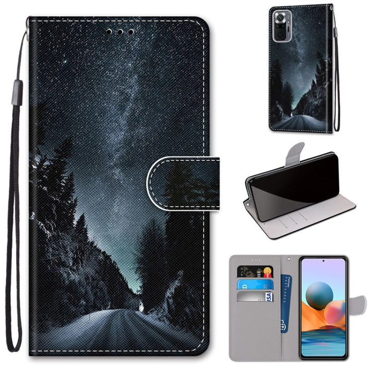 Coloured Drawing Cross Texture Horizontal Flip PU Leather Case with Holder & Card Slots & Wallet & Lanyard, For Xiaomi Redmi Note 10 4G / Note 10s, For Xiaomi Redmi Note 10 5G, For Xiaomi Redmi Note 10 Pro Max / Note 10 Pro�����������������������������...