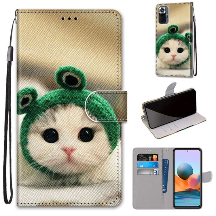 Coloured Drawing Cross Texture Horizontal Flip PU Leather Case with Holder & Card Slots & Wallet & Lanyard, For Xiaomi Redmi Note 10 4G / Note 10s, For Xiaomi Redmi Note 10 5G, For Xiaomi Redmi Note 10 Pro Max / Note 10 Pro�����������������������������...