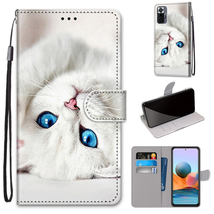 Coloured Drawing Cross Texture Horizontal Flip PU Leather Case with Holder & Card Slots & Wallet & Lanyard, For Xiaomi Redmi Note 10 4G / Note 10s, For Xiaomi Redmi Note 10 5G, For Xiaomi Redmi Note 10 Pro Max / Note 10 Pro�����������������������������...
