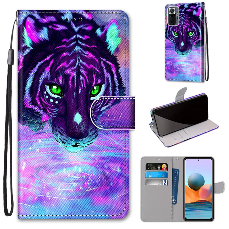 Coloured Drawing Cross Texture Horizontal Flip PU Leather Case with Holder & Card Slots & Wallet & Lanyard, For Xiaomi Redmi Note 10 4G / Note 10s, For Xiaomi Redmi Note 10 5G, For Xiaomi Redmi Note 10 Pro Max / Note 10 Pro�����������������������������...