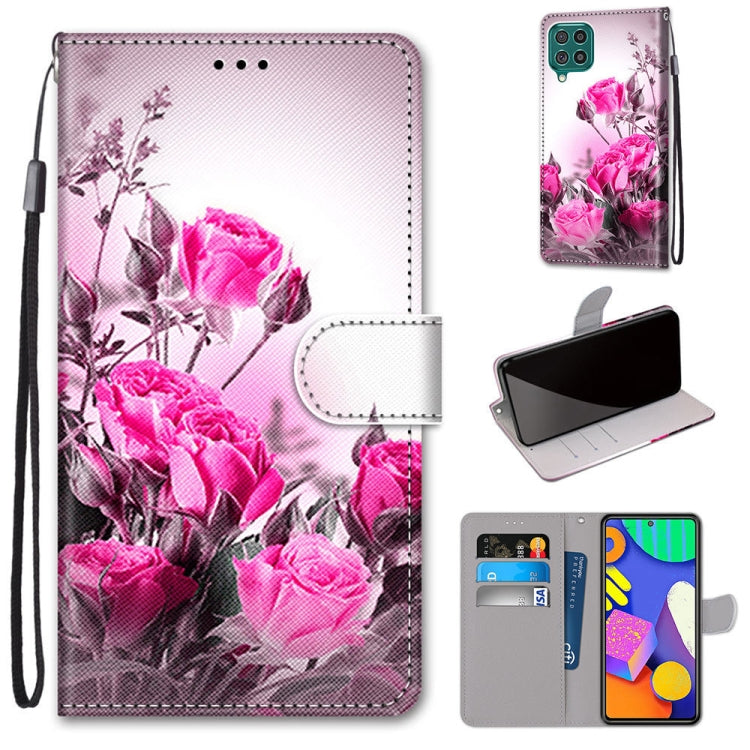 Coloured Drawing Cross Texture Horizontal Flip PU Leather Case with Holder & Card Slots & Wallet & Lanyard, For Samsung Galaxy F62 / M62, For Samsung Galaxy S21 FE, For Samsung Galaxy Xcover 5