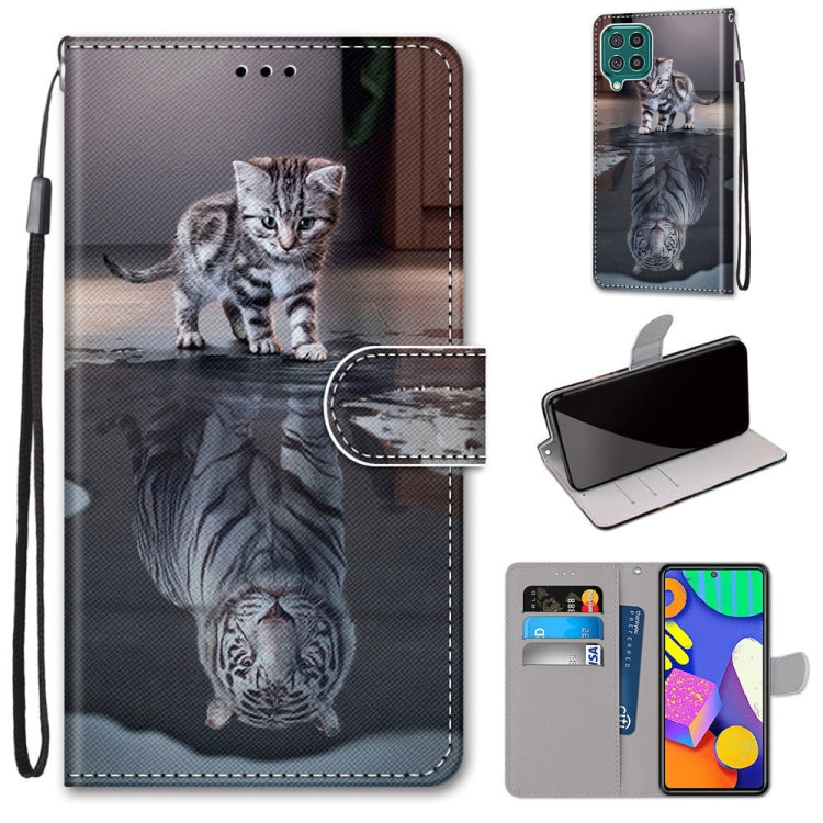 Coloured Drawing Cross Texture Horizontal Flip PU Leather Case with Holder & Card Slots & Wallet & Lanyard, For Samsung Galaxy F62 / M62, For Samsung Galaxy S21 FE, For Samsung Galaxy Xcover 5