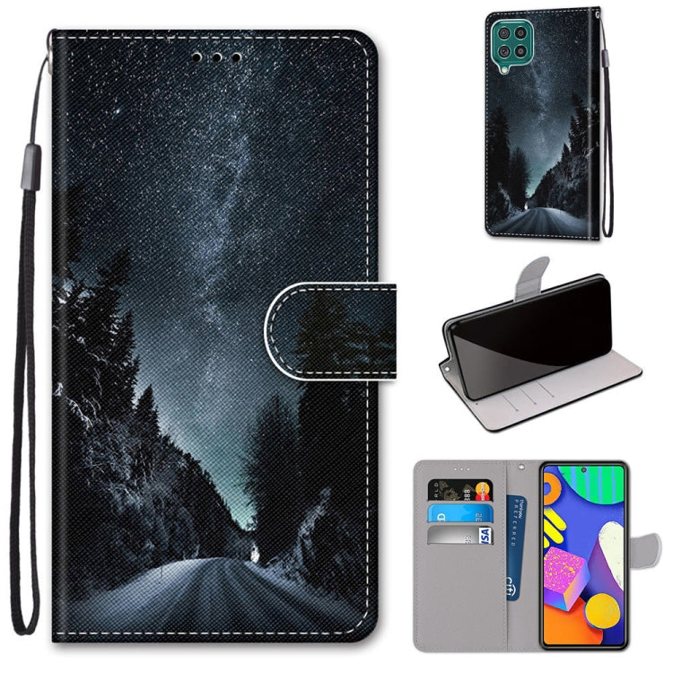 Coloured Drawing Cross Texture Horizontal Flip PU Leather Case with Holder & Card Slots & Wallet & Lanyard, For Samsung Galaxy F62 / M62, For Samsung Galaxy S21 FE, For Samsung Galaxy Xcover 5