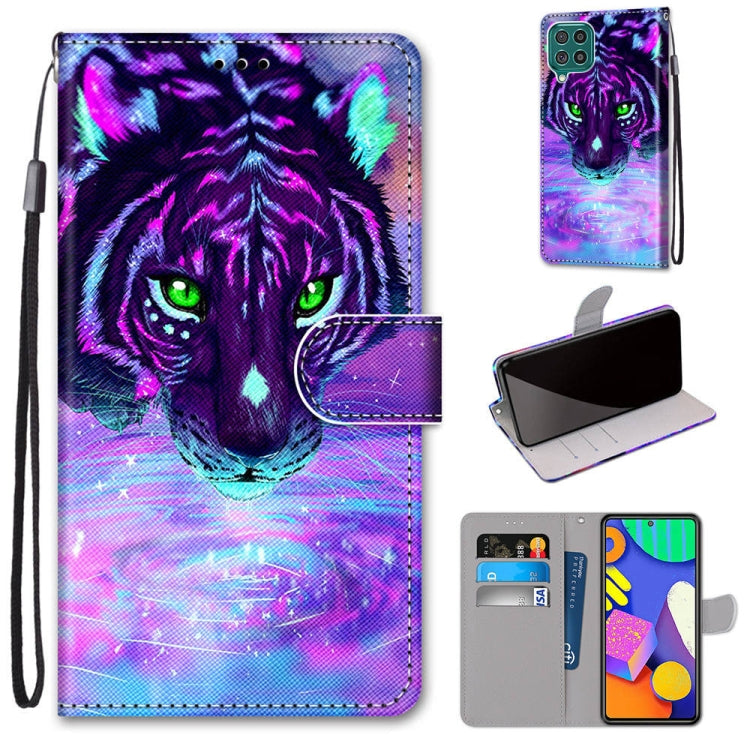 Coloured Drawing Cross Texture Horizontal Flip PU Leather Case with Holder & Card Slots & Wallet & Lanyard, For Samsung Galaxy F62 / M62, For Samsung Galaxy S21 FE, For Samsung Galaxy Xcover 5