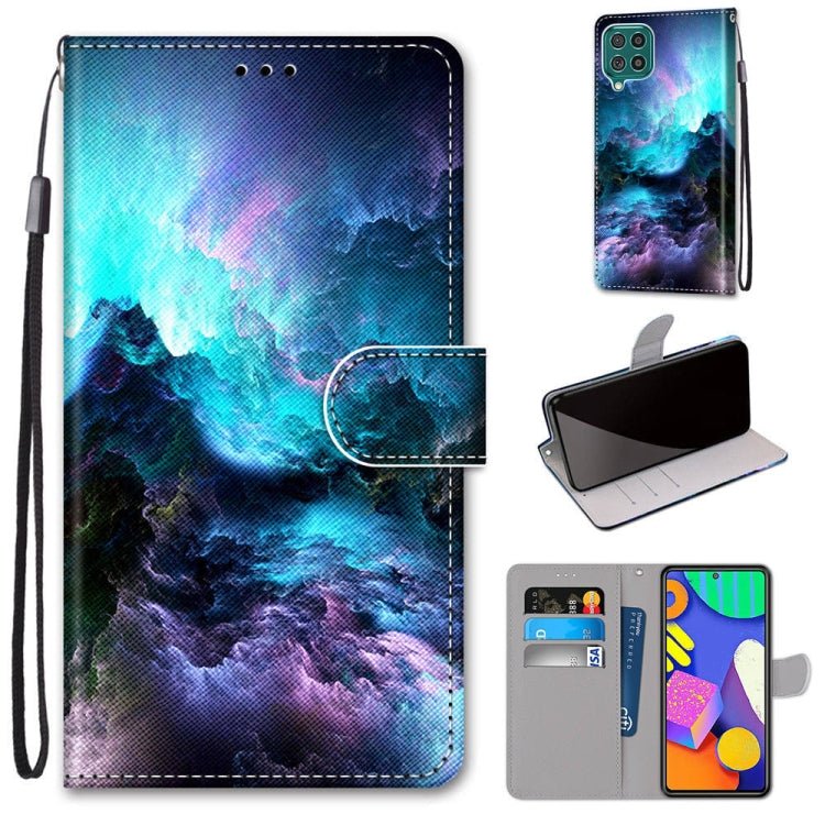 Coloured Drawing Cross Texture Horizontal Flip PU Leather Case with Holder & Card Slots & Wallet & Lanyard, For Samsung Galaxy F62 / M62, For Samsung Galaxy S21 FE, For Samsung Galaxy Xcover 5
