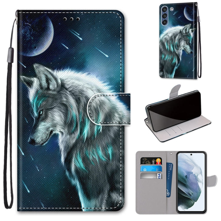 Coloured Drawing Cross Texture Horizontal Flip PU Leather Case with Holder & Card Slots & Wallet & Lanyard, For Samsung Galaxy F62 / M62, For Samsung Galaxy S21 FE, For Samsung Galaxy Xcover 5