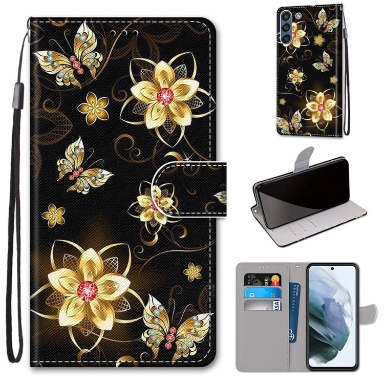Coloured Drawing Cross Texture Horizontal Flip PU Leather Case with Holder & Card Slots & Wallet & Lanyard, For Samsung Galaxy F62 / M62, For Samsung Galaxy S21 FE, For Samsung Galaxy Xcover 5