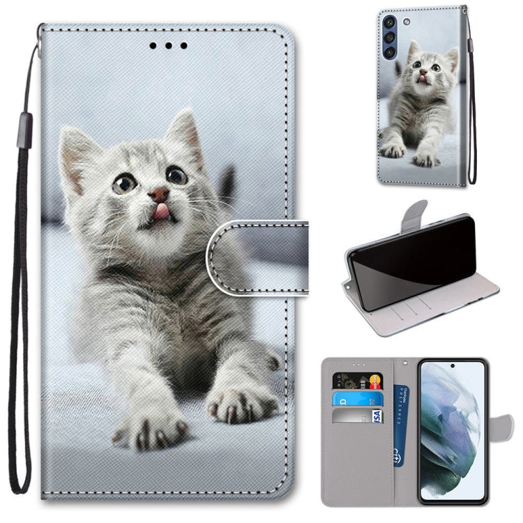 Coloured Drawing Cross Texture Horizontal Flip PU Leather Case with Holder & Card Slots & Wallet & Lanyard, For Samsung Galaxy F62 / M62, For Samsung Galaxy S21 FE, For Samsung Galaxy Xcover 5