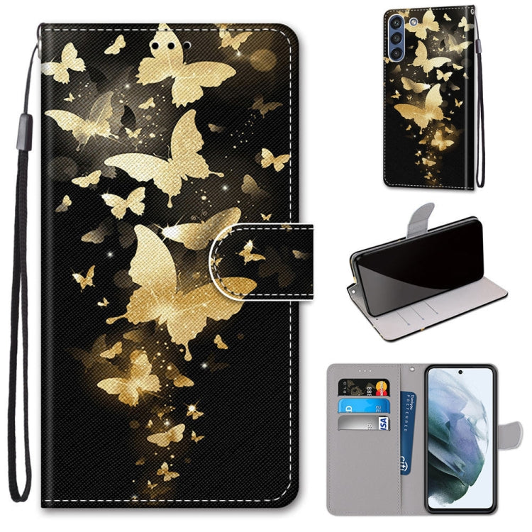 Coloured Drawing Cross Texture Horizontal Flip PU Leather Case with Holder & Card Slots & Wallet & Lanyard, For Samsung Galaxy F62 / M62, For Samsung Galaxy S21 FE, For Samsung Galaxy Xcover 5