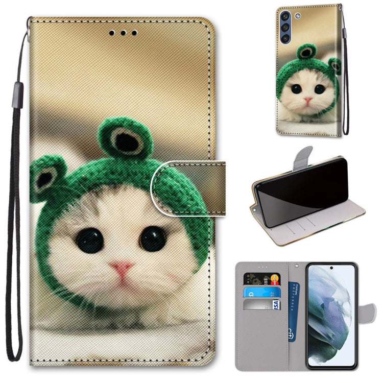 Coloured Drawing Cross Texture Horizontal Flip PU Leather Case with Holder & Card Slots & Wallet & Lanyard, For Samsung Galaxy F62 / M62, For Samsung Galaxy S21 FE, For Samsung Galaxy Xcover 5