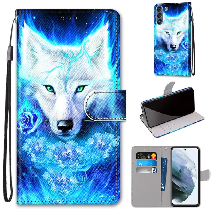 Coloured Drawing Cross Texture Horizontal Flip PU Leather Case with Holder & Card Slots & Wallet & Lanyard, For Samsung Galaxy F62 / M62, For Samsung Galaxy S21 FE, For Samsung Galaxy Xcover 5