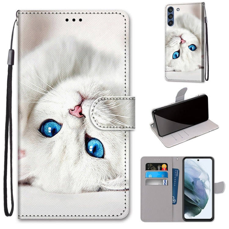 Coloured Drawing Cross Texture Horizontal Flip PU Leather Case with Holder & Card Slots & Wallet & Lanyard, For Samsung Galaxy F62 / M62, For Samsung Galaxy S21 FE, For Samsung Galaxy Xcover 5