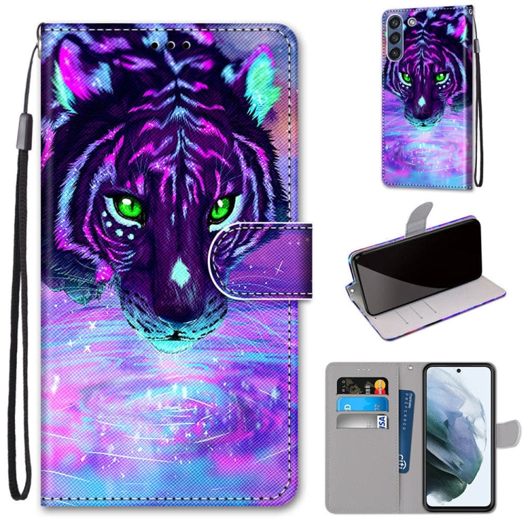 Coloured Drawing Cross Texture Horizontal Flip PU Leather Case with Holder & Card Slots & Wallet & Lanyard, For Samsung Galaxy F62 / M62, For Samsung Galaxy S21 FE, For Samsung Galaxy Xcover 5