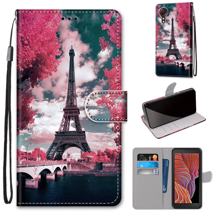 Coloured Drawing Cross Texture Horizontal Flip PU Leather Case with Holder & Card Slots & Wallet & Lanyard, For Samsung Galaxy F62 / M62, For Samsung Galaxy S21 FE, For Samsung Galaxy Xcover 5