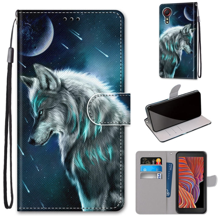 Coloured Drawing Cross Texture Horizontal Flip PU Leather Case with Holder & Card Slots & Wallet & Lanyard, For Samsung Galaxy F62 / M62, For Samsung Galaxy S21 FE, For Samsung Galaxy Xcover 5