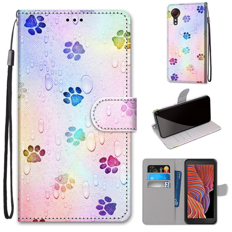 Coloured Drawing Cross Texture Horizontal Flip PU Leather Case with Holder & Card Slots & Wallet & Lanyard, For Samsung Galaxy F62 / M62, For Samsung Galaxy S21 FE, For Samsung Galaxy Xcover 5