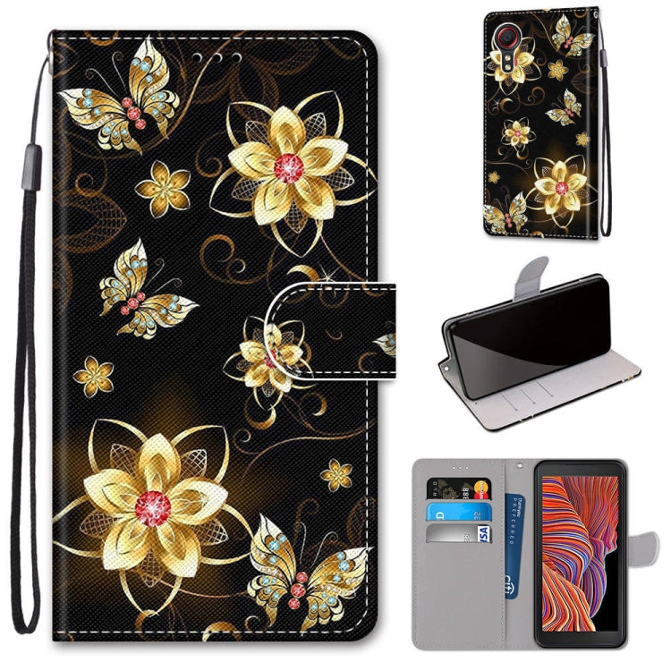 Coloured Drawing Cross Texture Horizontal Flip PU Leather Case with Holder & Card Slots & Wallet & Lanyard, For Samsung Galaxy F62 / M62, For Samsung Galaxy S21 FE, For Samsung Galaxy Xcover 5