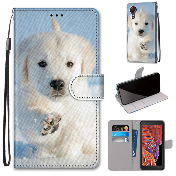 Coloured Drawing Cross Texture Horizontal Flip PU Leather Case with Holder & Card Slots & Wallet & Lanyard, For Samsung Galaxy F62 / M62, For Samsung Galaxy S21 FE, For Samsung Galaxy Xcover 5
