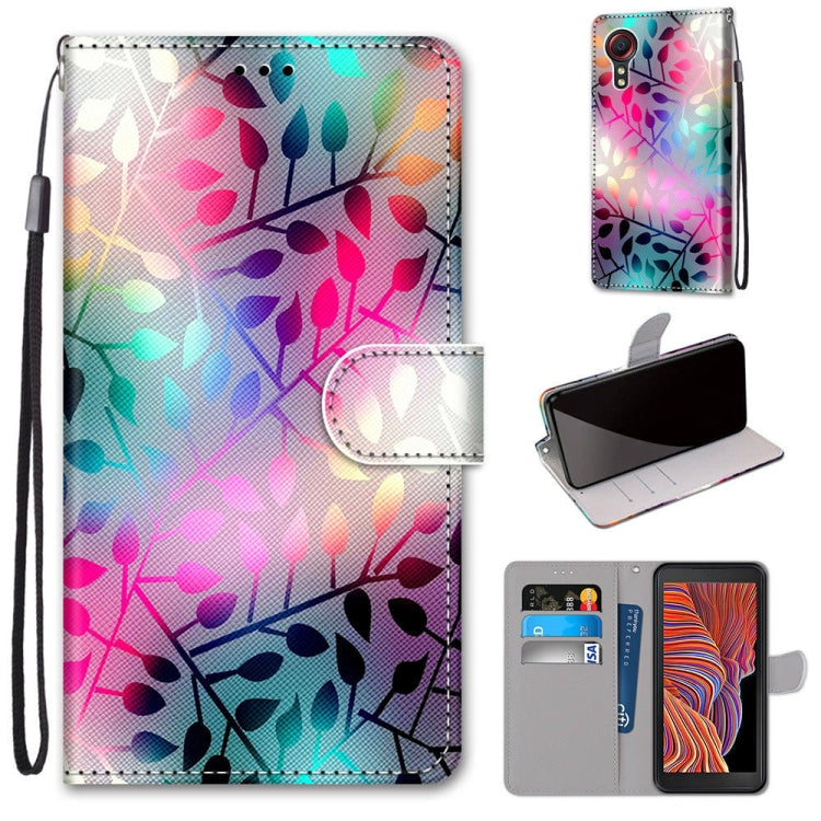 Coloured Drawing Cross Texture Horizontal Flip PU Leather Case with Holder & Card Slots & Wallet & Lanyard, For Samsung Galaxy F62 / M62, For Samsung Galaxy S21 FE, For Samsung Galaxy Xcover 5