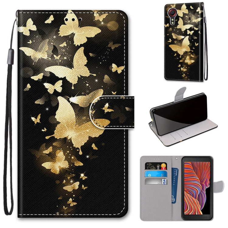 Coloured Drawing Cross Texture Horizontal Flip PU Leather Case with Holder & Card Slots & Wallet & Lanyard, For Samsung Galaxy F62 / M62, For Samsung Galaxy S21 FE, For Samsung Galaxy Xcover 5