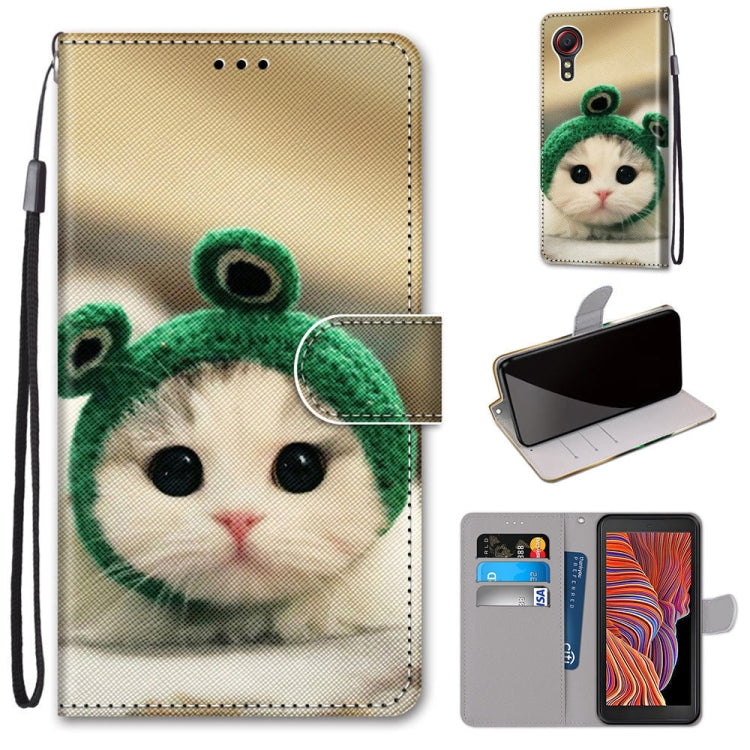 Coloured Drawing Cross Texture Horizontal Flip PU Leather Case with Holder & Card Slots & Wallet & Lanyard, For Samsung Galaxy F62 / M62, For Samsung Galaxy S21 FE, For Samsung Galaxy Xcover 5
