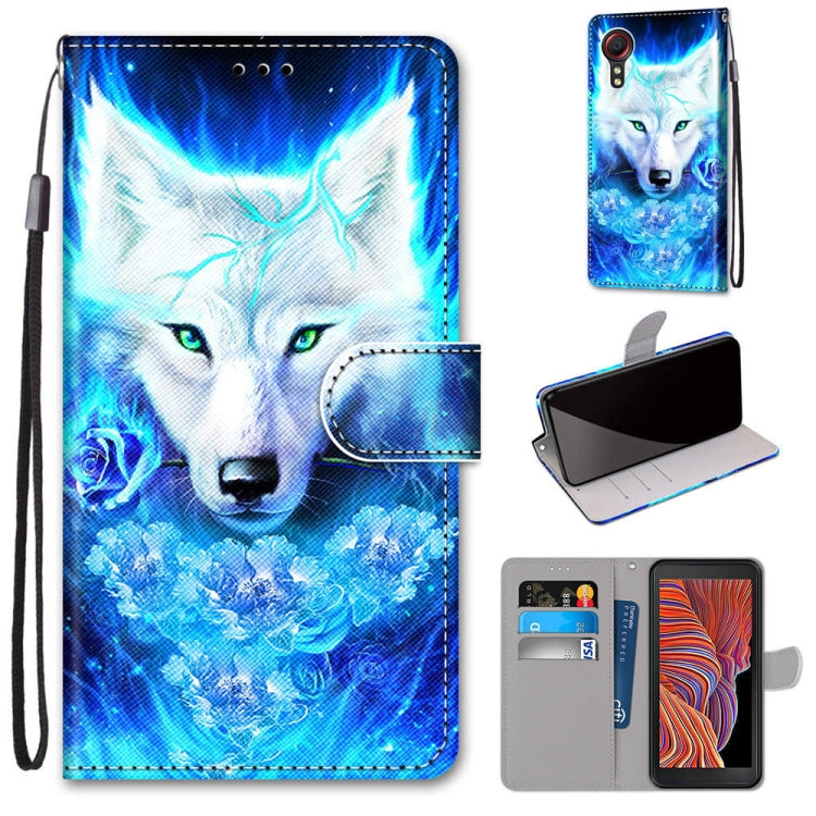 Coloured Drawing Cross Texture Horizontal Flip PU Leather Case with Holder & Card Slots & Wallet & Lanyard, For Samsung Galaxy F62 / M62, For Samsung Galaxy S21 FE, For Samsung Galaxy Xcover 5